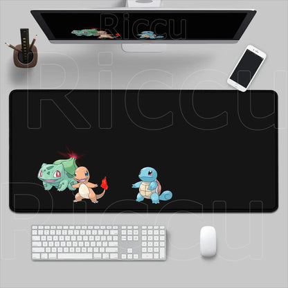 P-pokemon Bulbasaur Mouse Mats Rubber Mousepad Large Anime Gaming Accessories Pad Kawaii Carpet Cabinet Keyboard Office Deskmat