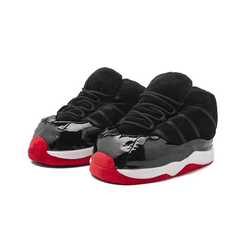 Winter fluffy home slippers Popular on Instagram Soft Non-slip thick sole living room shoes funny High-top warm shoes，men women