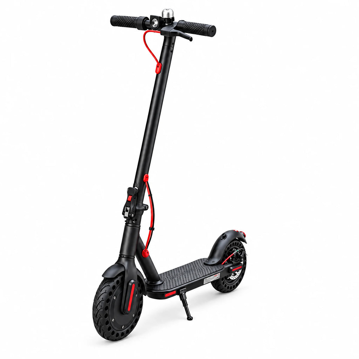 350W Motor E-Scooter 19MPH Max Speed 18 Miles Range Foldable Electric Scooter 8.5" Solid Tires APP Control Dual LED Lights Uphill