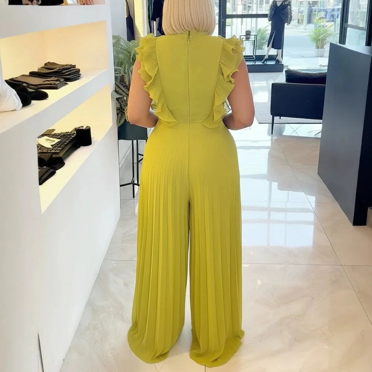 Solid Color Women Jumpsuits For Summer Autumn Sleeveless Loose Fashion Streetwear Overalls Wide Leg Pants Trousers 2026