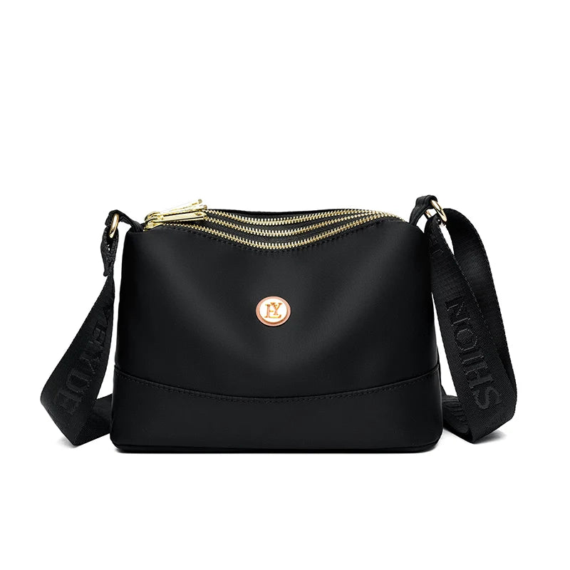 High Quality Women's Waterproof Nylon Multilayer Crossbody Bag Ladies Large Capacity Handbag Purse Female Shoulder Bags 3 Layers