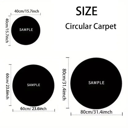 CD Cartoon Round Flannel Carpet Personalized Rugs Mat Living Room Sofa Blanket Sports Room Decoration Bed Round Rug