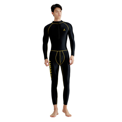 AMORESY Apollo Series Front Zipper Long Sleeve Sports Fitness Yoga Glossy Multi functional Bodysuit