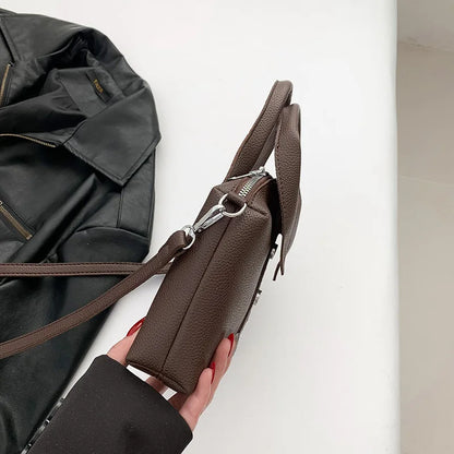 PU Square Compact Shoulder and Crossbody Bags Zipper Unique Design High Quality Hand Bags for Women 2026 Designer Style Bolso