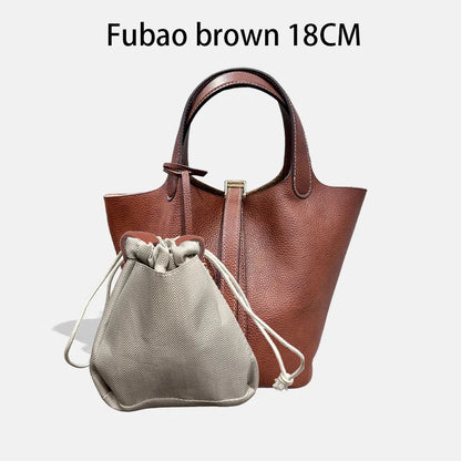 Women Bags Handbags Bucket Bag 18/22 Big Small Fashion Tote Bag Genuine Leather Luxury Quality Designers Lady Hand Bags