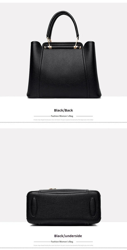 Fashion Women Soft PU Leather Handle Handbag Designer Shoulder Crossbody Bag Ladies Large Capacity Shopping Messenger Tote Bag