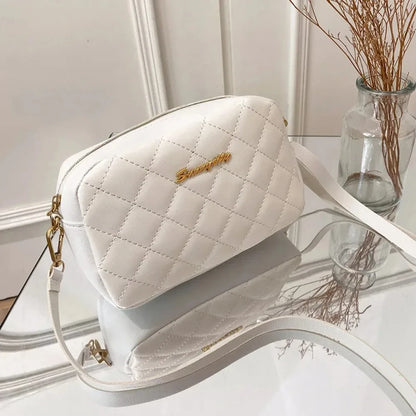 2025 New Small Messenger Bag For Women Trend Lingge Embroidery Camera Female Shoulder Bag Fashion Chain Ladies Crossbody Bags