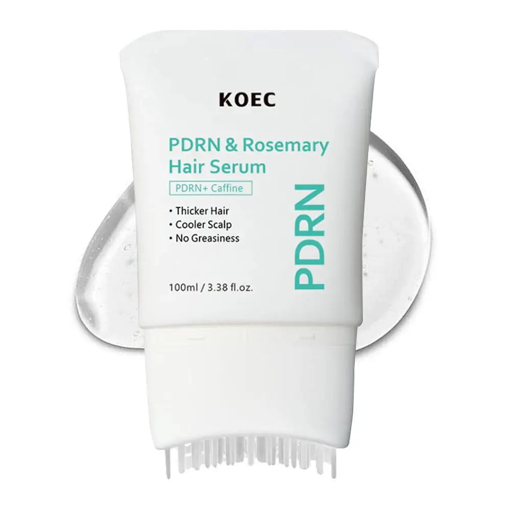 Scalp Massage Serum with Silicone Applicator Anti Hair Loss Care Lotion PDRN Rosemary Tea Tree Oil Refreshing Hair Root Essence