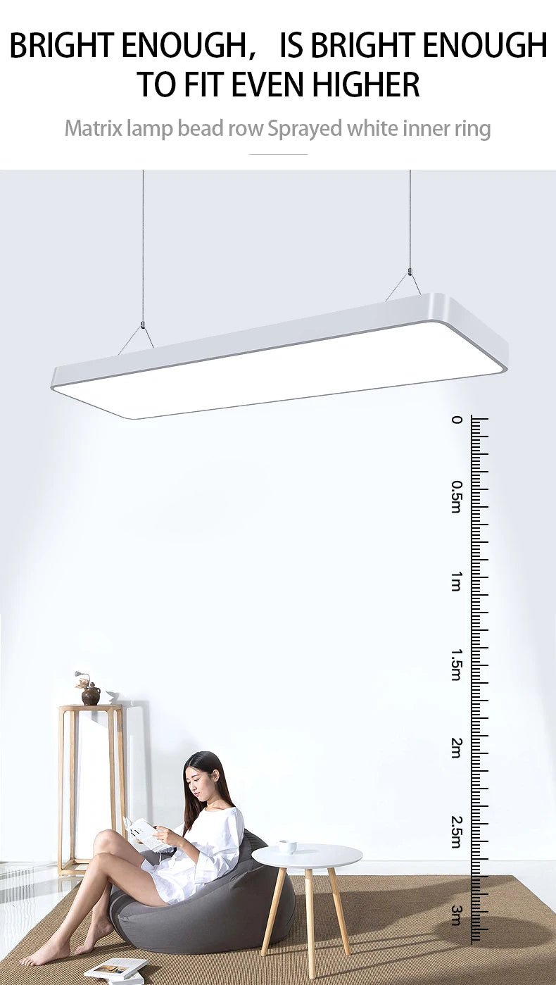Large Energy-saving Pendant Lamp LED Ultra Wide Chandeliers High Bright Lighting Office Restaurant Home Living Room Lights LED