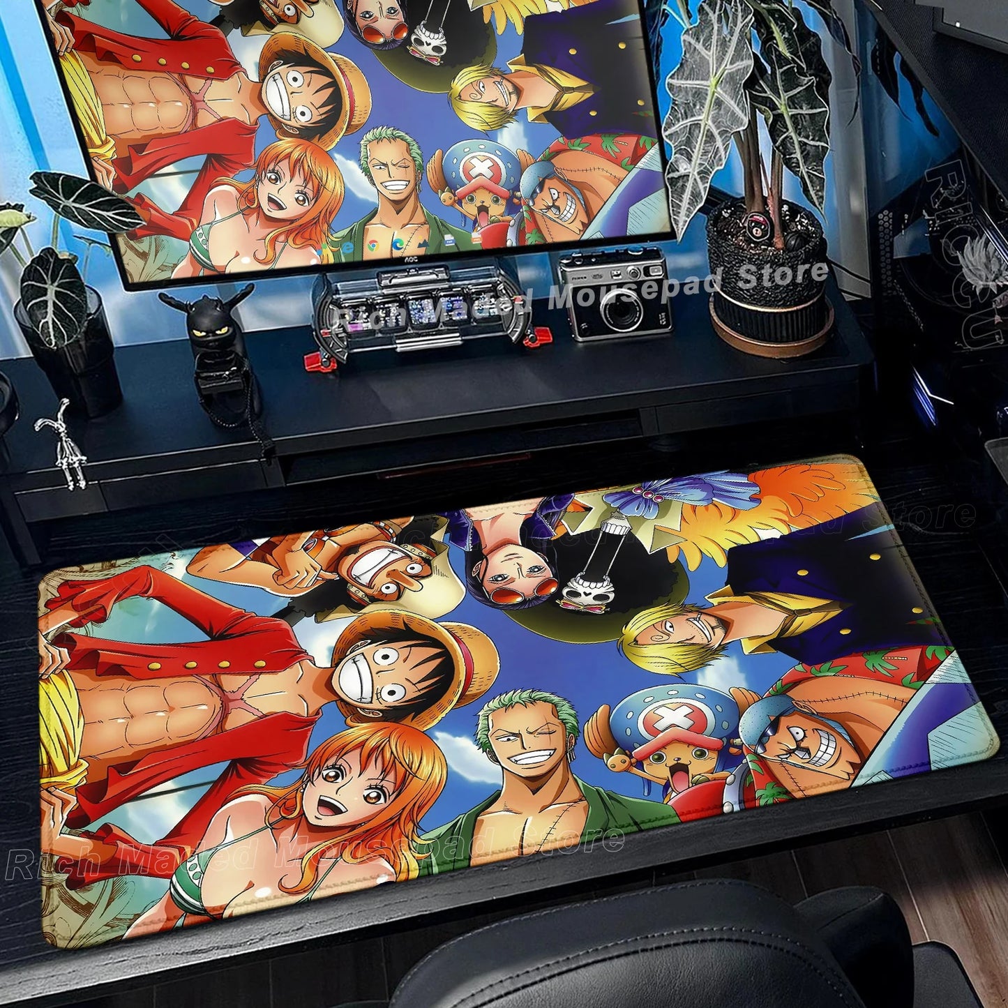 Anime Gamer Keyboard MouseMats One P-Piece Gaming Mouse Pad XXL Speed Rubber Cartoon Big Computer Desk Mat PC E-Sports Mousepad