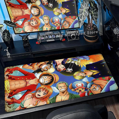 Anime Gamer Keyboard MouseMats One P-Piece Gaming Mouse Pad XXL Speed Rubber Cartoon Big Computer Desk Mat PC E-Sports Mousepad