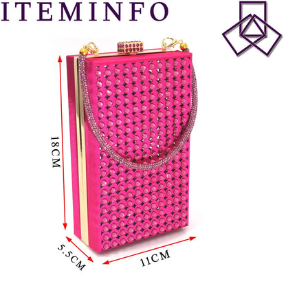 2024 New Italian Design Full Drill Elegant Wine Evening High Heels Wedding Party Shoes Matching Clutch Handbag