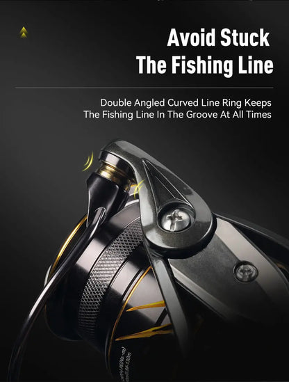 Kingdom Micro Fly Pro Fishing Spinning Reel Ultra Light 8+1 Sealed Bearings 160g 8KG Max Drag 5.2:1 Gear Ratio Fishing Reel