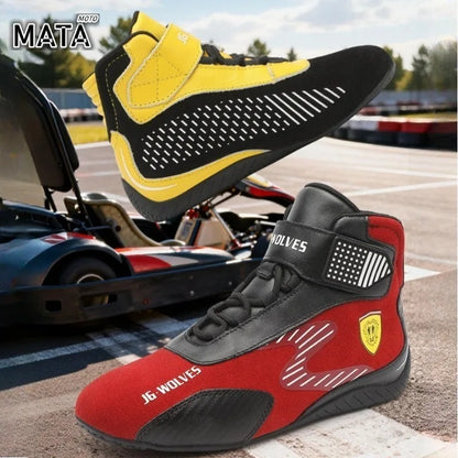 Car Motorcycle Racing Club Exercise Shoes Unisex Karting Shoes Hot High Quality Waterproof Go Karting Boots FIA Approved 35-45