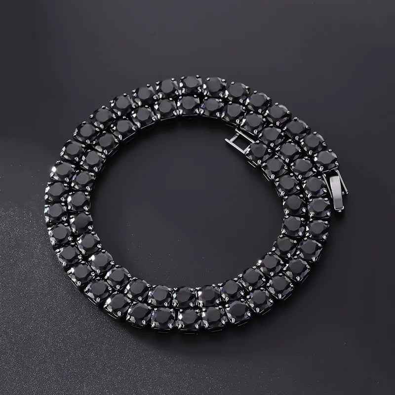 Handmade 3/4/5/6mm Lab Diamond Necklace 14K White Gold Party Wedding Necklaces For Women Bridal Tennis Chocker Jewelry Gift