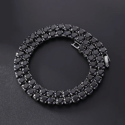 Handmade 3/4/5/6mm Lab Diamond Necklace 14K White Gold Party Wedding Necklaces For Women Bridal Tennis Chocker Jewelry Gift