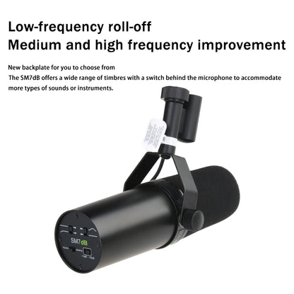 SM7DB 7DB professional dynamic microphone - podcast Mic, compatible with 48V phantom power supply 18-28db built-in preamplifier