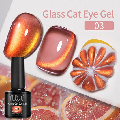 AWStorG 7.5ml Starlit Chameleon Cat Magnetic Gel Nail Polish Double Colors Semi Permanent UV Gel Varnish Need Black Base
