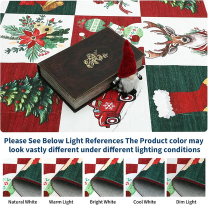 Garvee Christmas Rugs for Living Room Prints Soft Low Pile Bedroom Rug Large Carpet Stain Resistance Non Shedding Indoor Carpet for Dining Room Kitchen Office Decor
