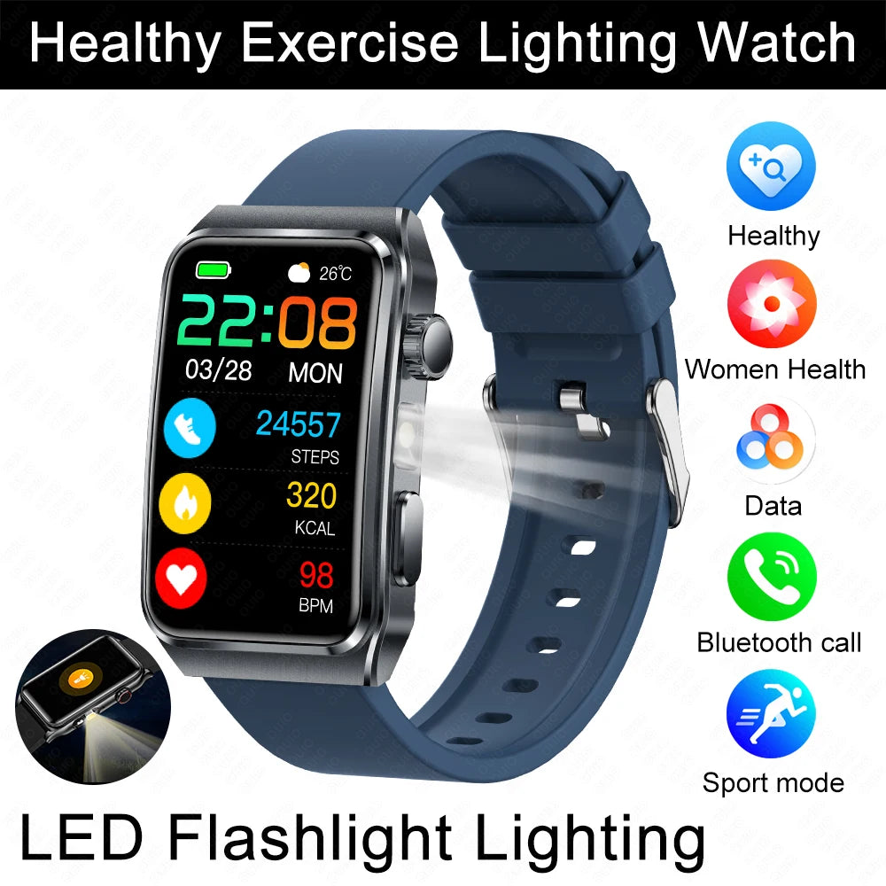 2025 New Nursing Grade ECG+PPG Pulse therapy Smartwatch Men Blood lipid Uric acid Bluetooth call Health Bracelet For Android iOS