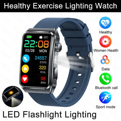 2025 New Nursing Grade ECG+PPG Pulse therapy Smartwatch Men Blood lipid Uric acid Bluetooth call Health Bracelet For Android iOS