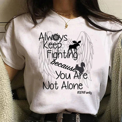 Supernatural tshirt women manga Tee girl 2000s clothing women clothes y2k top my body my choice