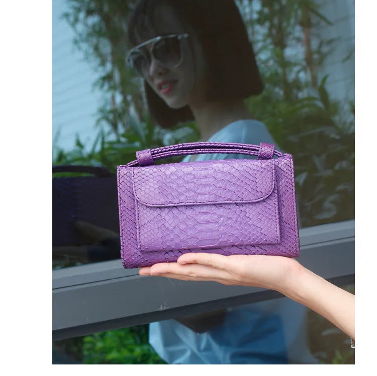Luxury Snake Pattern Chain Flap Handbags Evening Clutches Crossbody Messenger Shoulder Bags Women Female Ladies Luxurious Purses