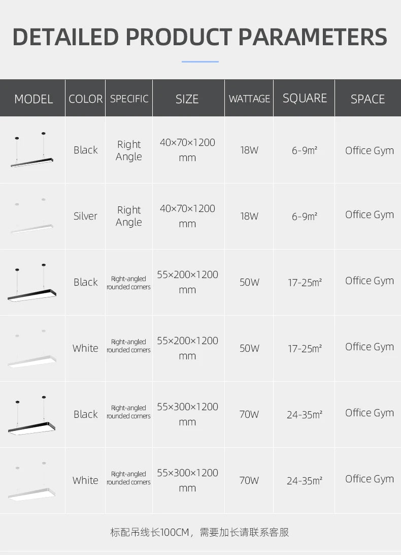 Large Energy-saving Pendant Lamp LED Ultra Wide Chandeliers High Bright Lighting Office Restaurant Home Living Room Lights LED