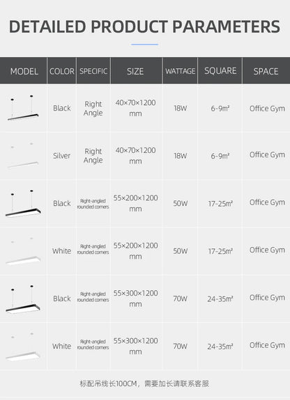 Large Energy-saving Pendant Lamp LED Ultra Wide Chandeliers High Bright Lighting Office Restaurant Home Living Room Lights LED
