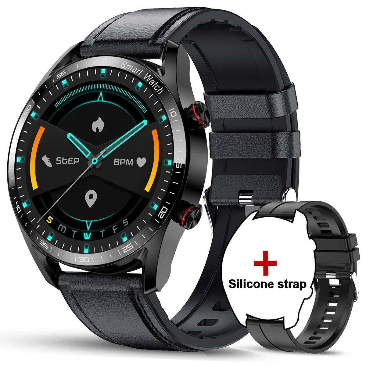 2025 New Business Smart Watch Men Bluetooth Call 1.53-inch AMOLED HD Display Multi-Sport Modes Heart Rate Monitor Smartwatch Man