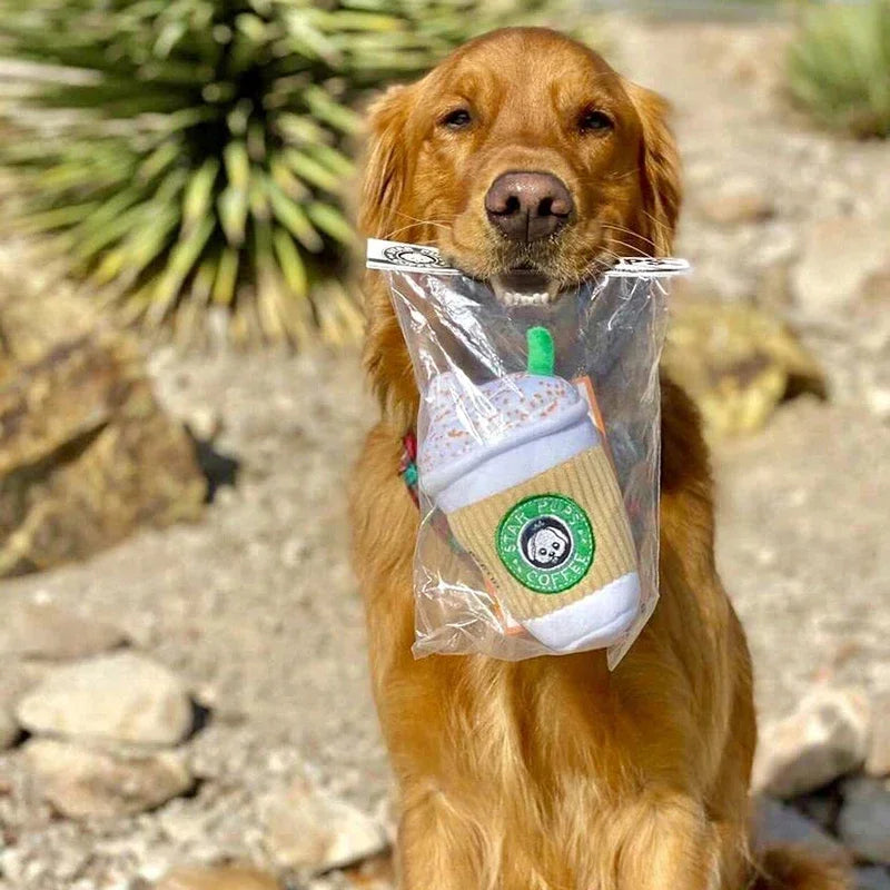 Chewing and Squeaking Dog Toys Pet Dogs and Cats Plush Coffee Cups Durable Interactive Pet Teeth Grinding Toys Dog Accessories