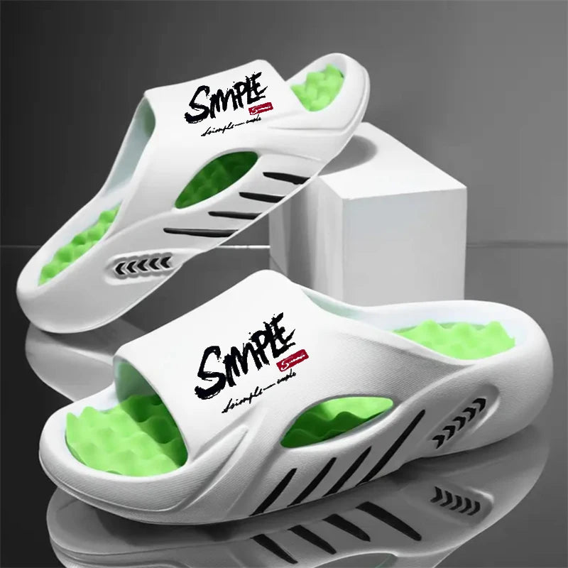Men's Slippers EVA Non-slip Slides Fashion Casual Slippers Comfortable Men's Slides Sport Sandals Outdoor Hole Shoes Big Size