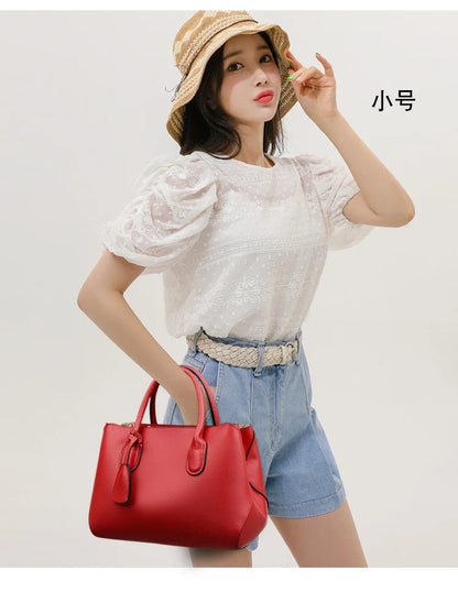 Genuine Leather Large Capacity 3 Layers Women Totes Designer Ladies Shoulder Crossbody Bags Fashion Female Handbags Sac A Main