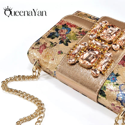 QSGFC Italian Sandals and Bags Matching Set 2026 Women Heel Party for Rose Gold Colour Wedding Bigger Size Thick Heel Shoes