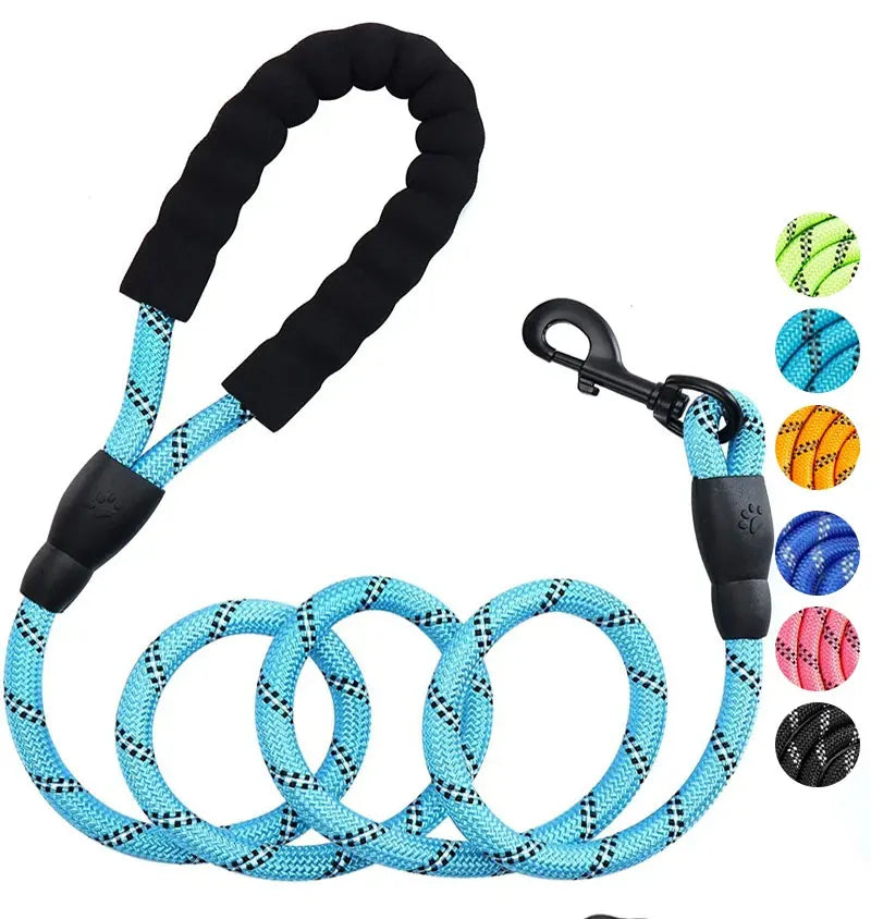 3M Pet Reflective Nylon Tow Rope Non Slip Foam Handle Pet Adjustable Towing Ropes Large MiddleSmall Dogs Outdoors Pet Supplies