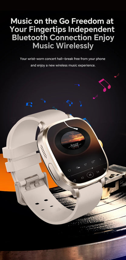 Global Version Smartwatch 2.4 inch Amoled Screen insert Sim Card GPS WIFI 190° Rotating Camera Game Android 13.0 Smart Watch