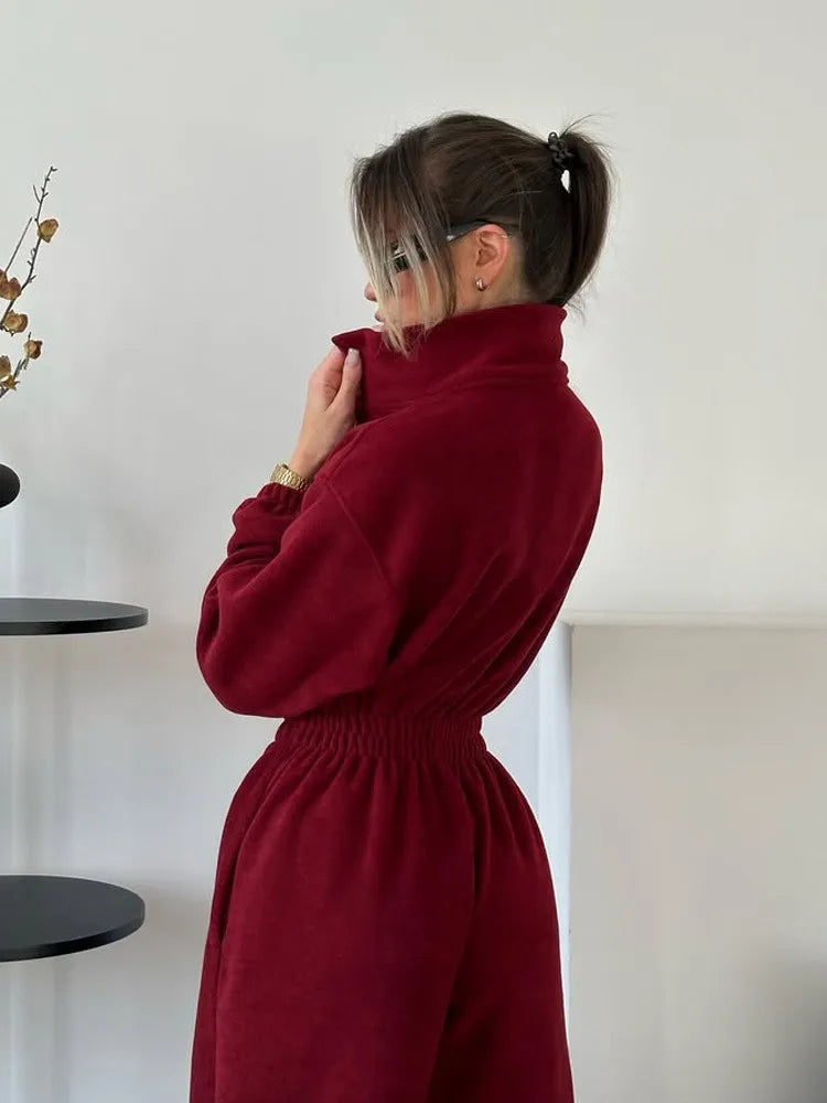 Sports and Leisure Contrast Color Jumpsuit Fashion Trend Street Jumpsuit Women’s Suit New Women Clothing