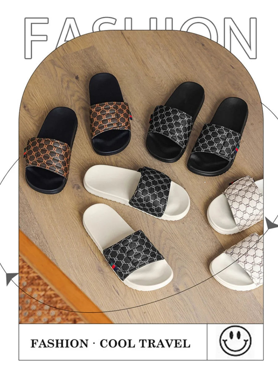Summer men's slippers fashion comfortable breathable slippers indoor bathroom sandals plus size casual outdoor beach shoes 47
