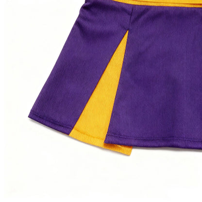 New Women Cheerleader Cosplay Costume Purple Crop Pleated Skirt Megan Fox Jennifer’s Body Uniform Halloween Party Stage Outfit