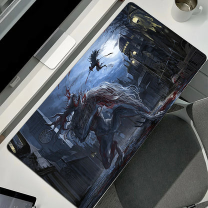HD Printing Bloodborne Large Size Pc Mousepad Game Decoration Computer Non-slip Rubber Mouse Pad Office Keyboard Desk Mat Carpet