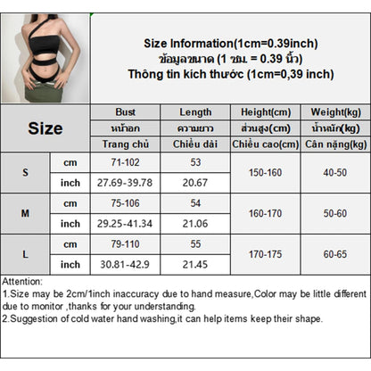 Women's Hollow Out Niche Design Sexy Jumpsuit European Style Spicy Girls Wear Cross Shoulder Hanging Neck Deconstruction Top
