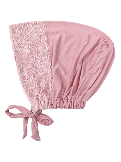 Soft Elastic Strap Muslim Turban Hat Lace Inner Hijab Caps Islamic Underscarf Bonnet India Hats Female Headwrap Turbante Mujer