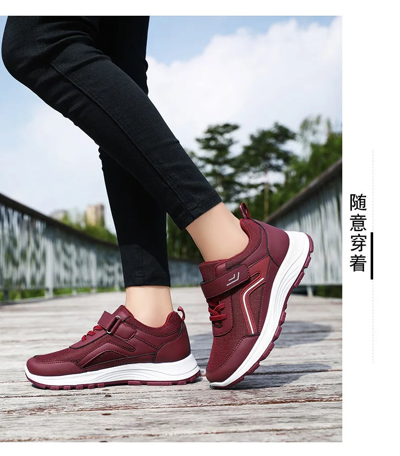 Women's Autumn New Shoes Breathable and Comfortable Walking Shoes Winter Sneakers Women Velcro Sneakers  Casual Shoes