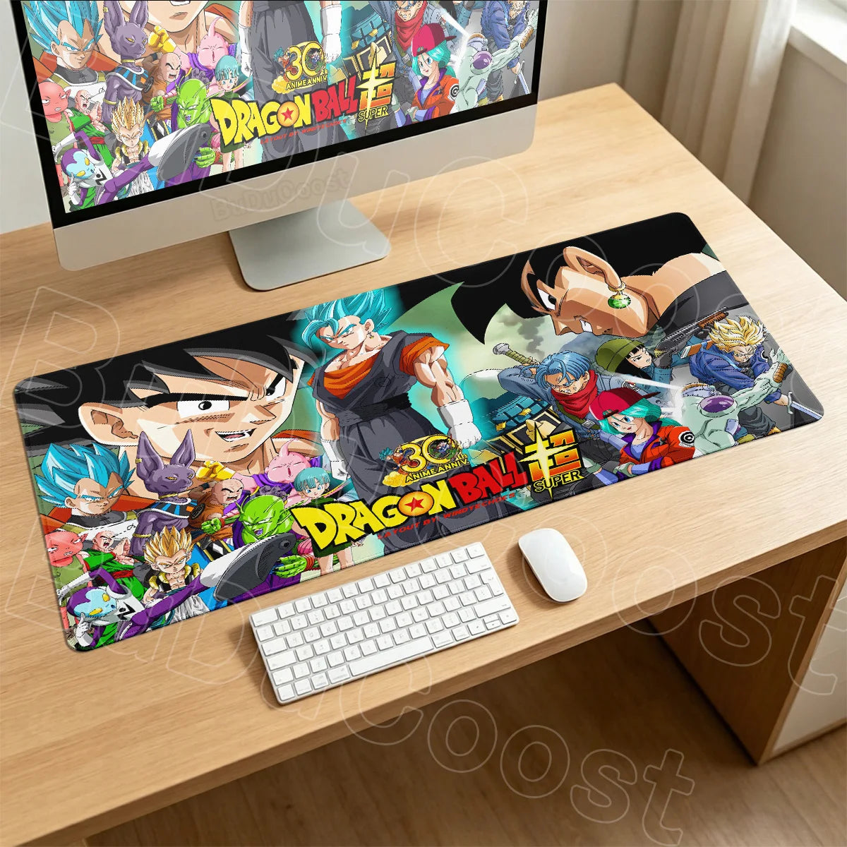 Anime Gaming Anti-slip Mousepad 300x600mm Computer Gamer Carpet Gift Dragon Ball Vegeta Lock Edge Deskmat XL Laptop Keyboard Rug