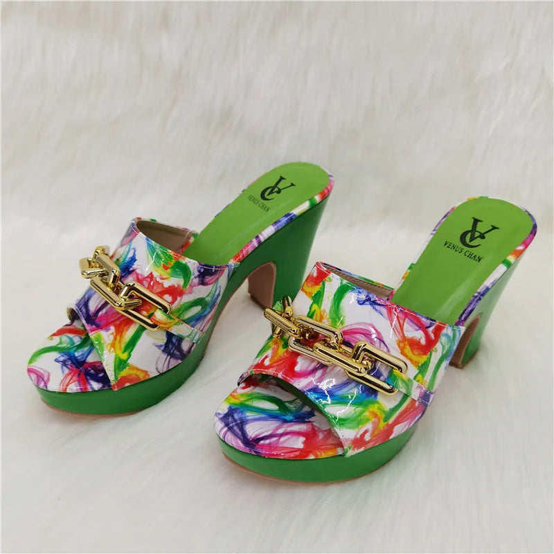 2023 Fashion Women Summer Autumn Skid-proof Square Toe Shoes  Heels Italian Woman Wedding for Party Shoes