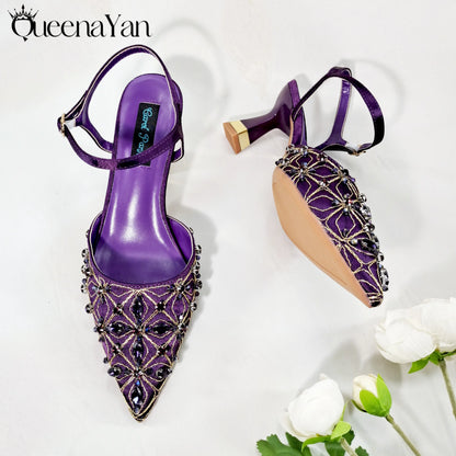 Festive Elegance:Spot Goods High Quality Women's Pumps Fashion Design For Nigeria Wedding Party Ladies Shoes