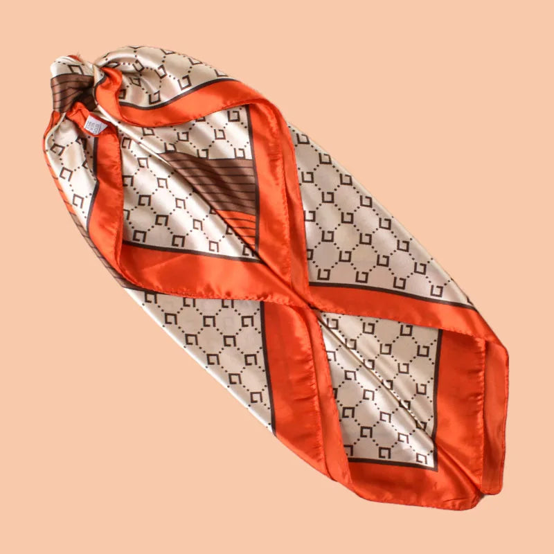 1PC Women's Summer Beach Accessory Fashion Satin Square Scarf 90*90inch Multi-use Headscarf Party Use Versatile Hair Towel