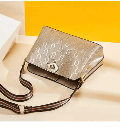 FOXER Cowhide Leather Women's Shoulder Bag Light Luxury Ladies Tote Bag Elegant Female Crossbody Bag Daily Commute Purse