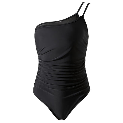 One-shoulder One-piece Swimsuit For Women Patchwork Swimsuit Push Up Bikini Swimwear Summer Beach Bathing Suit 2026 New