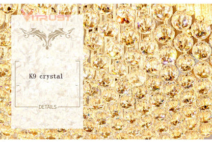 K9 Crystal Ceiling Lights LED Modern Lamps Luxury Chandelier Living Room Dining Bedroom Rectangle LED Lighting Hotel Mall Shop